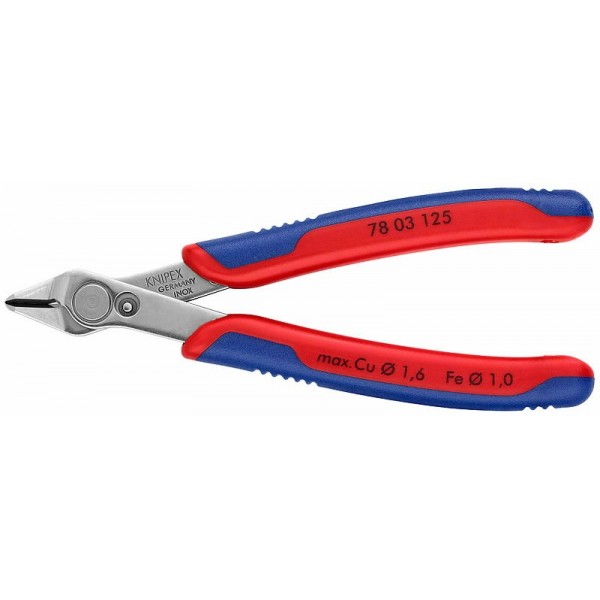 Külglõiketangid Super Knips INOX 125mm D1,6mm, Knipex