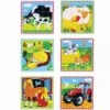 Деревянная головоломка Viga Toys Puzzle 6 Blocks 6 Pictures Farm