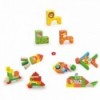 VIGA Educational Wooden Blocks ZOO ämbris 50 tk.