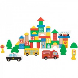 Деревянные кубики Tooky Toy City Building 50 шт.