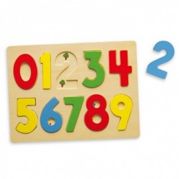 Пазл для обучения счету Деревянный развивающий пазл с цифрами 123 Viga Toys