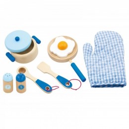 Puidust köögikeetmiskomplekt Blue Viga Toys
