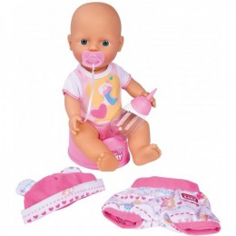 Пьющая и писающая кукла Симба с комплектом одежды для новорожденных