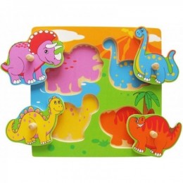 Puidust dinosauruse pusle Üllatuspuzzle Viga mänguasjad