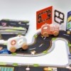 TOOKY TOY Road Puzzle lastele Kit Highway Mockup 21 tk. FSC + 2 puidust sõiduki sertifikaat