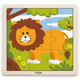 VIGA Handy Wooden Lion Pusle 9 tükki