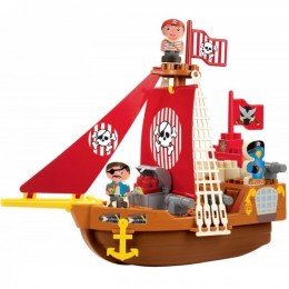 Ecoiffier Abrick Blocks Set Пиратский корабль с фигурками пиратов 23 шт.