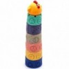 WOOPIE Sensory Blocks Puzzle Pyramid for Compression Sound Learning Kura Alphabet 7 el.