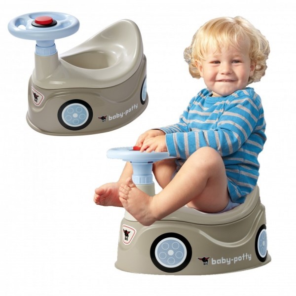 BIG Potty Grey New Bobby Car Игрушечная машинка Рулевое колесо