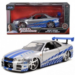 JADA Fast and Furious Nissan Skyline GTR Брайана Автомобиль Масштаб 1:24