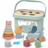 WOOPIE GREEN Sorter Box 3in1 Pyramid Elephant Blocks