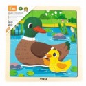 VIGA Handy Wooden Puzzle Ducks 9 elementi