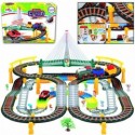 WOOPIE Elektriraudtee 2in1 Race Track Train Viaduct Auto XXL 192 el.